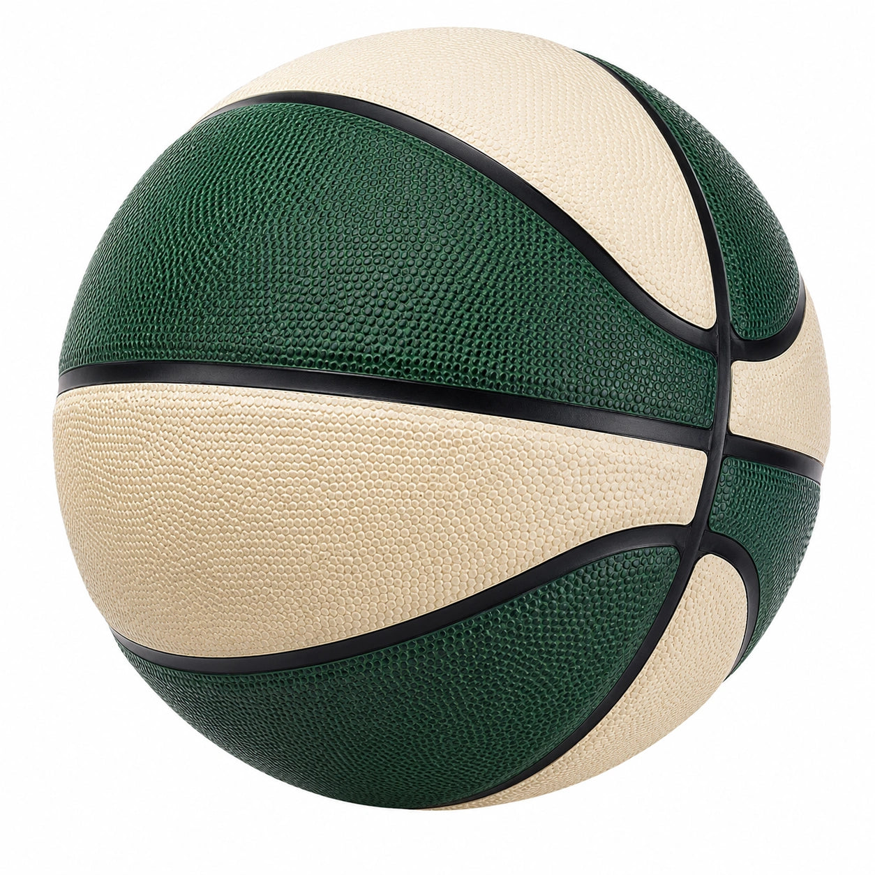 Pallone da Basket Verde e Beige per Esterno