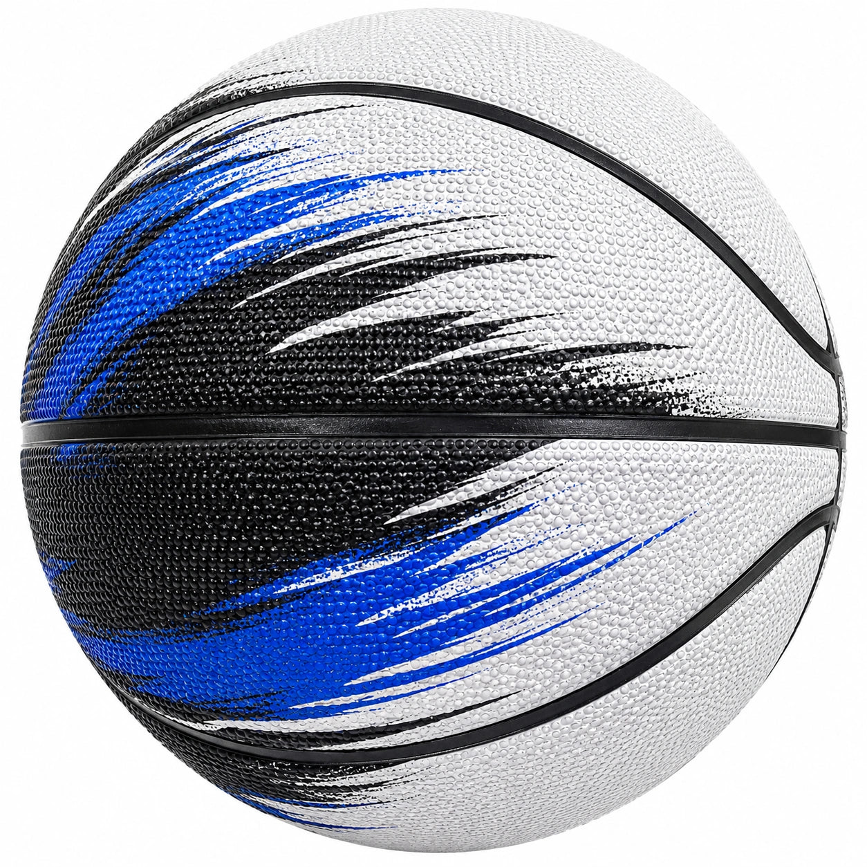Pallone da Basket Bianco Nero Blu Design Resistente