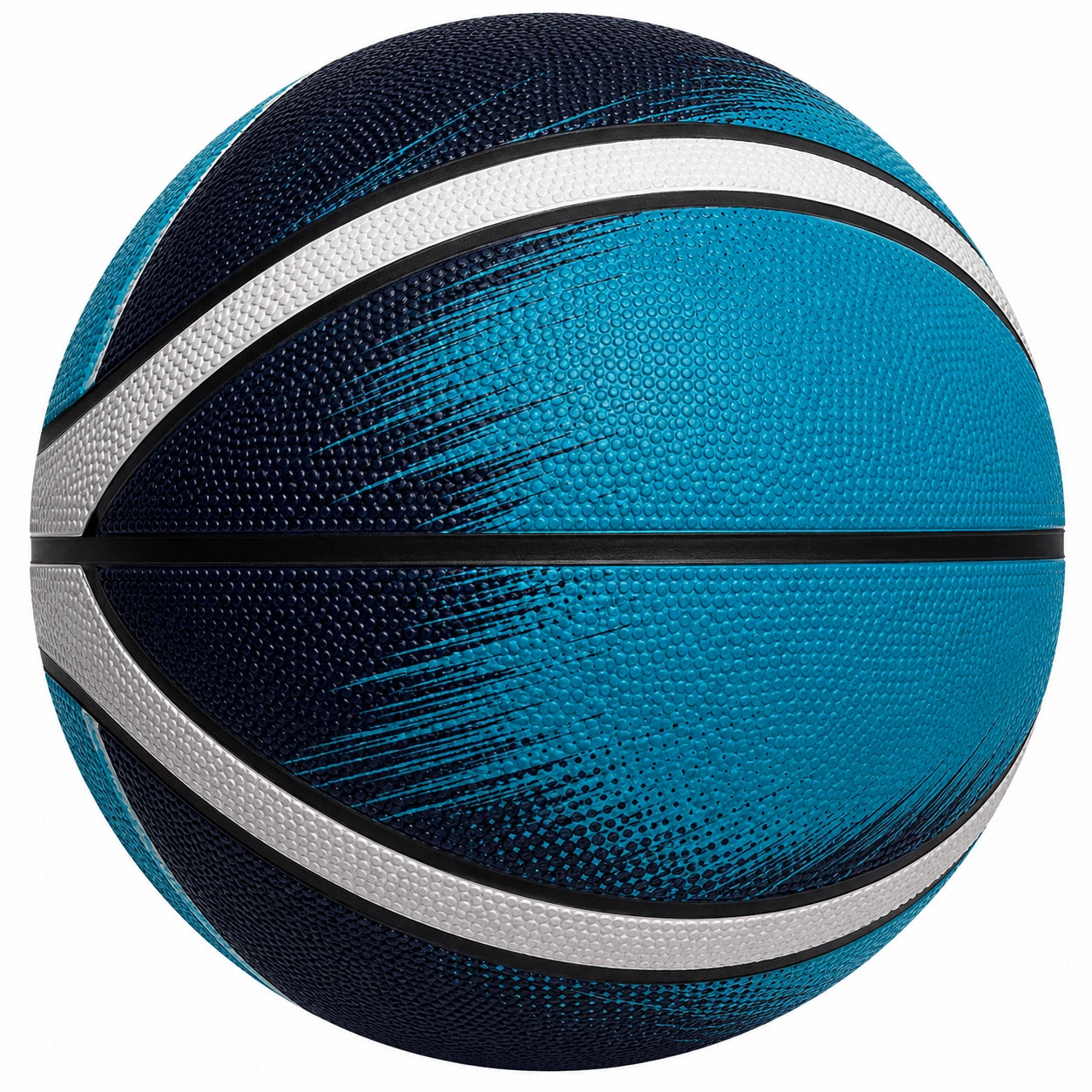 Pallone da basket misura 7 blu e nero per esterni