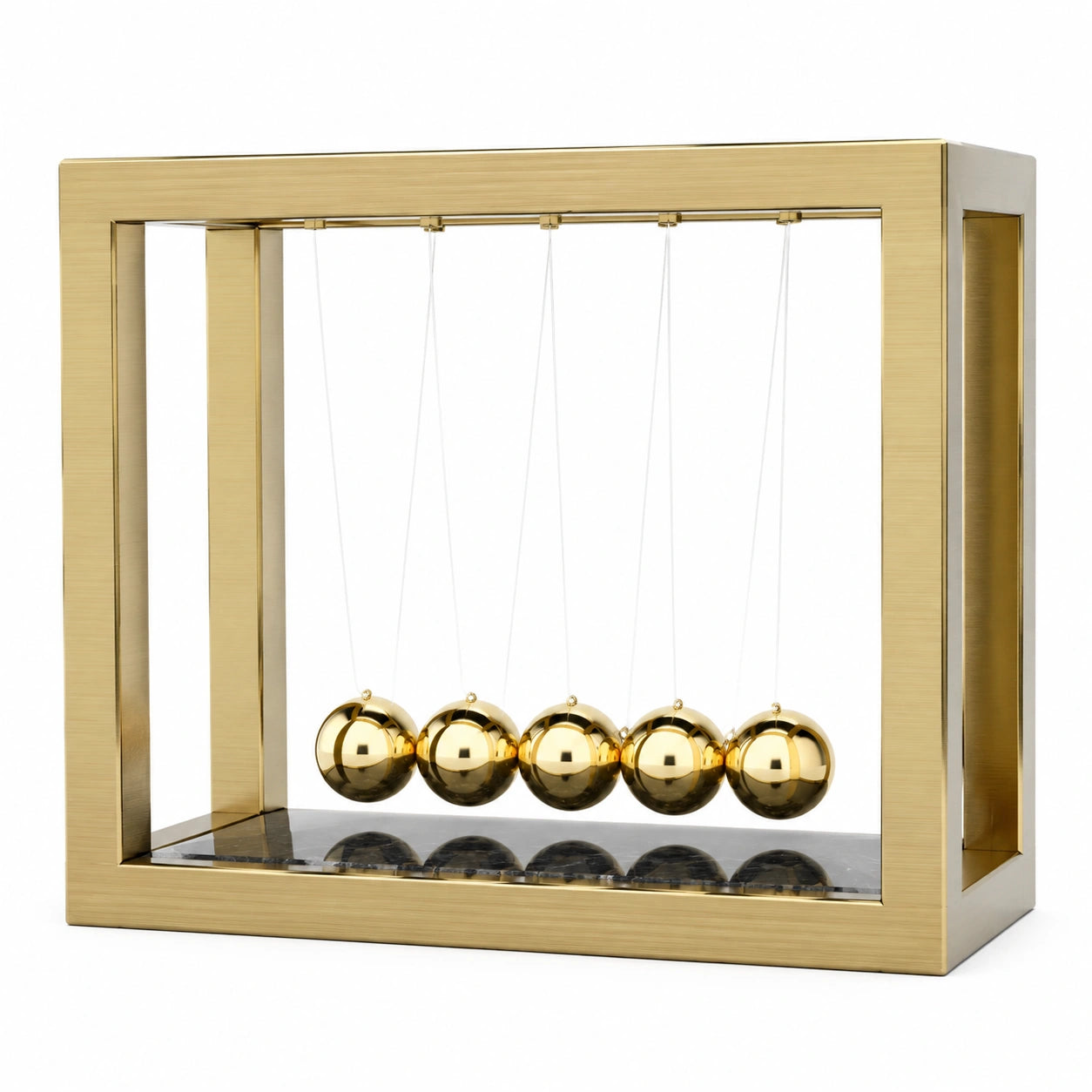 Pendolo di Newton Decorativo Oro Lucido