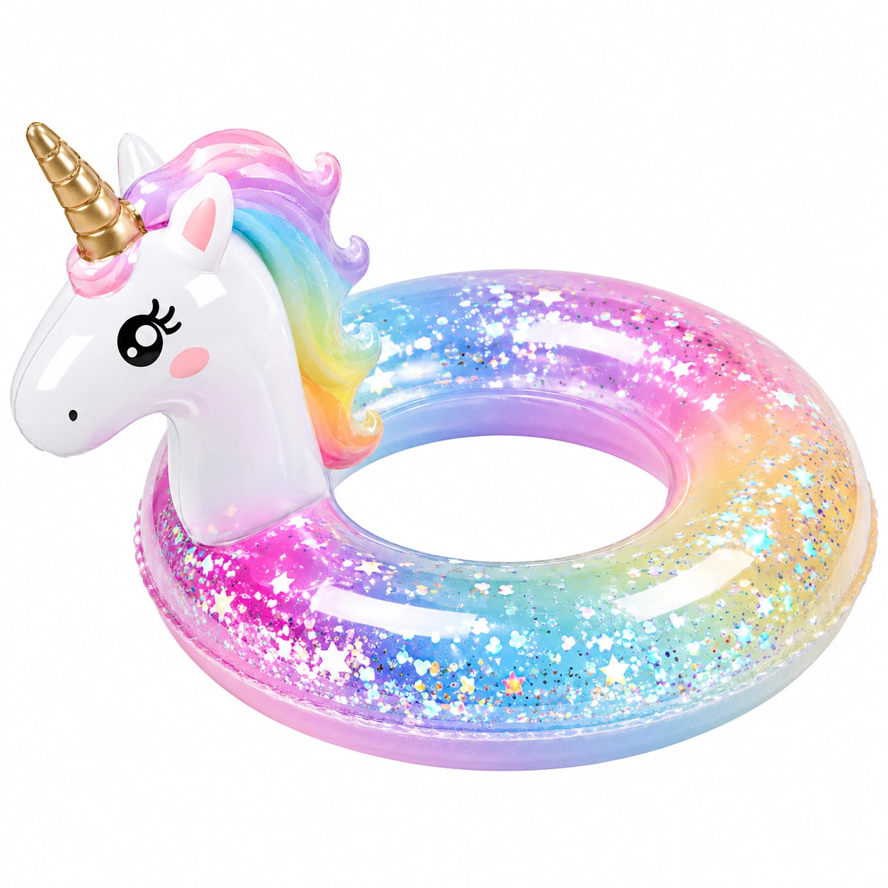 Ciambella da Nuoto Unicorno Arcobaleno per Bambini - 90cm